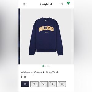 Sporty & Rich WELLNESS Crew. Like new, size M